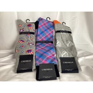 DANIEL CREMIEUX MENS CASUAL TROUSER SOCKS 3-PAIR SET SIZE 6-12.5 FREE SHIPPING